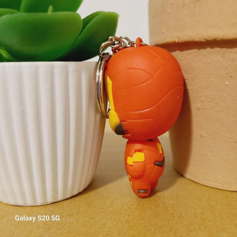 Cute Iron Man Keychain Marvel Superhero Action Figure Keychain‎ Collectible